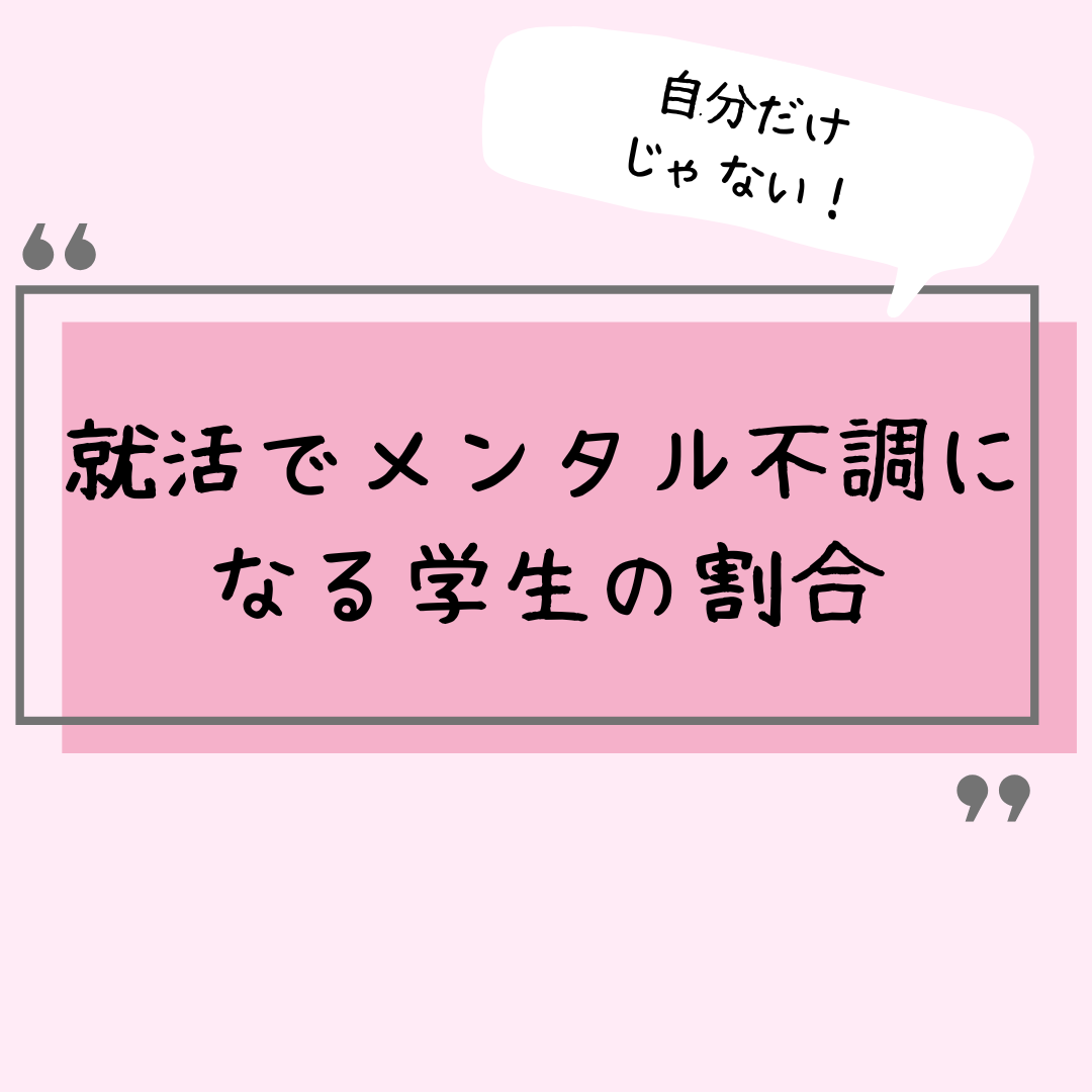 就活でメンタル不調になる学生の割合