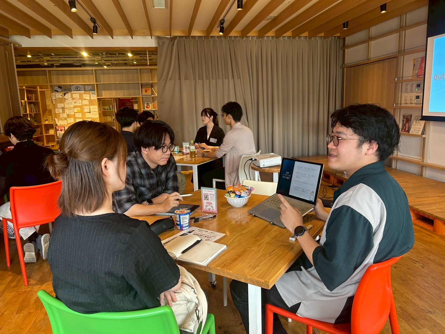 先輩と交流会1